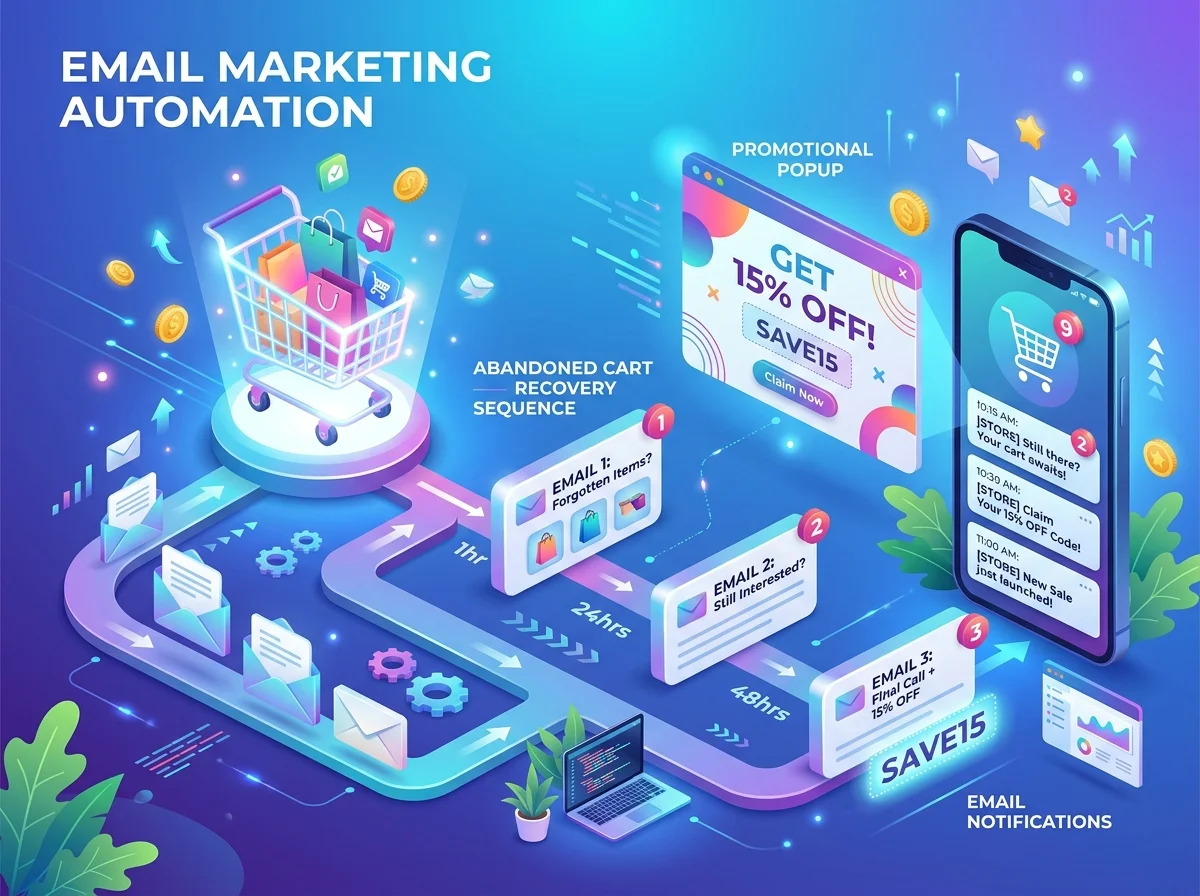 Ecommerce email marketing agency in Aurangabad abandoned cart recovery workflow by Leadzdaddy